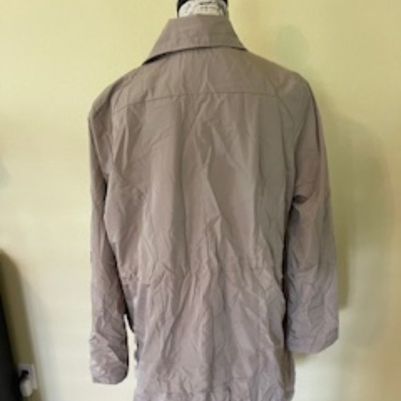 Bebe Women's Waterproof Hooded Travel Jacket – Lightweight, Packable, XL, Taupe - Picture 4 of 5